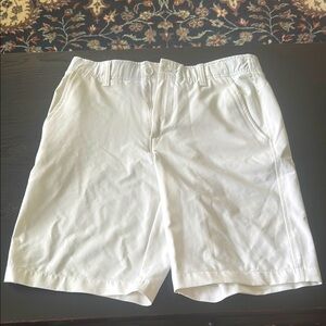 Under Armour White Flat Front Shorts